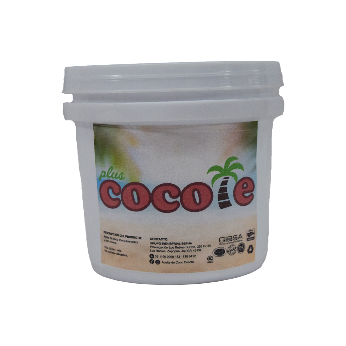 Aceite de coco Cocote Plus Mini cubeta de 800g