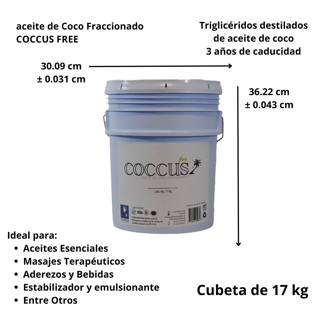 Aceite de Coco Fraccionado Coccus Free 17 kg